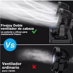 Ventilador Doble Portátil para Automóviles con 2 Velocidades Potentes